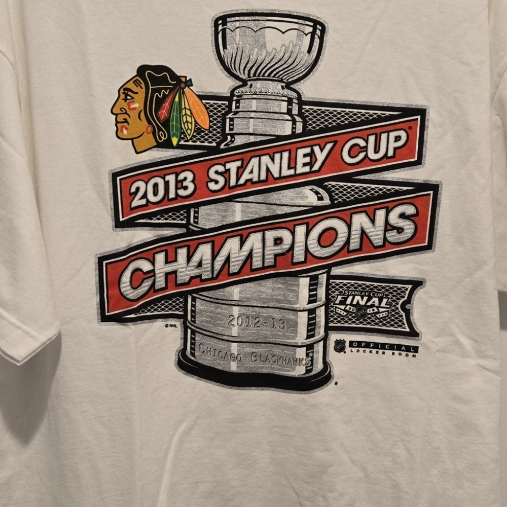 REDUCED SHIPPING Chicago Blackhawks Stanley Cup champion tshirt